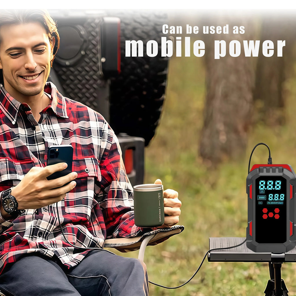 Power Start Pro – 2-in-1 Car Jump Starter & Air Compressor