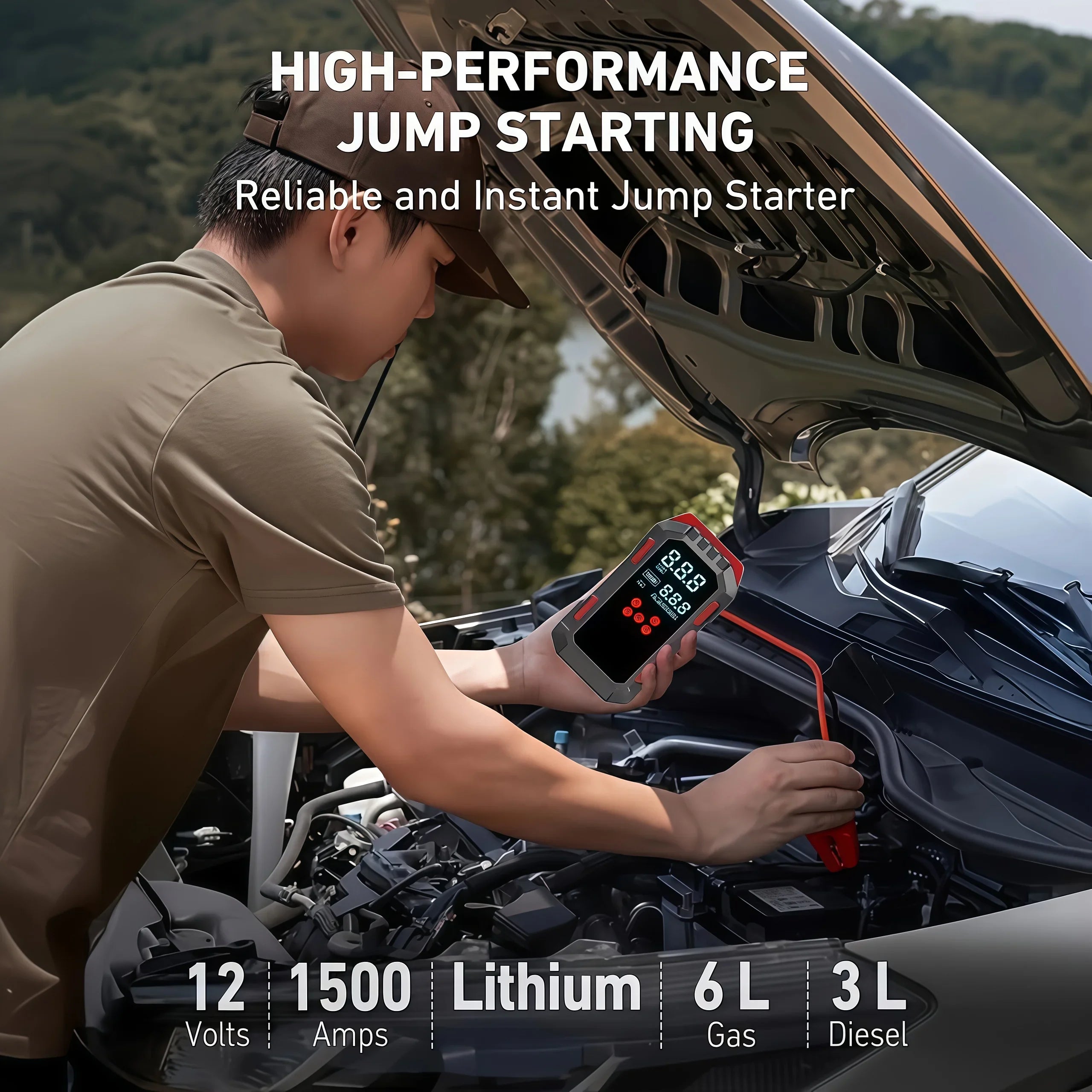 Power Start Pro – 2-in-1 Car Jump Starter & Air Compressor